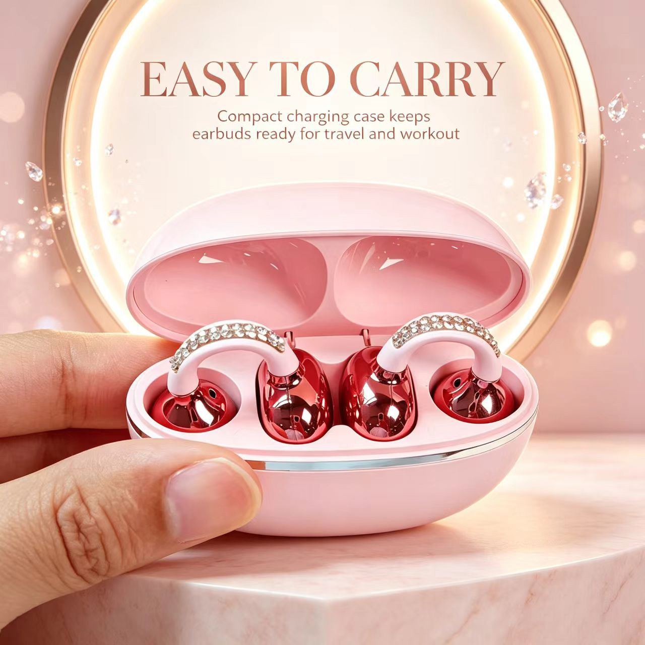 Open Ear Air Conduction Headphones - Bezprzewodowe słuchawki Bluetooth 5.4 OWS z