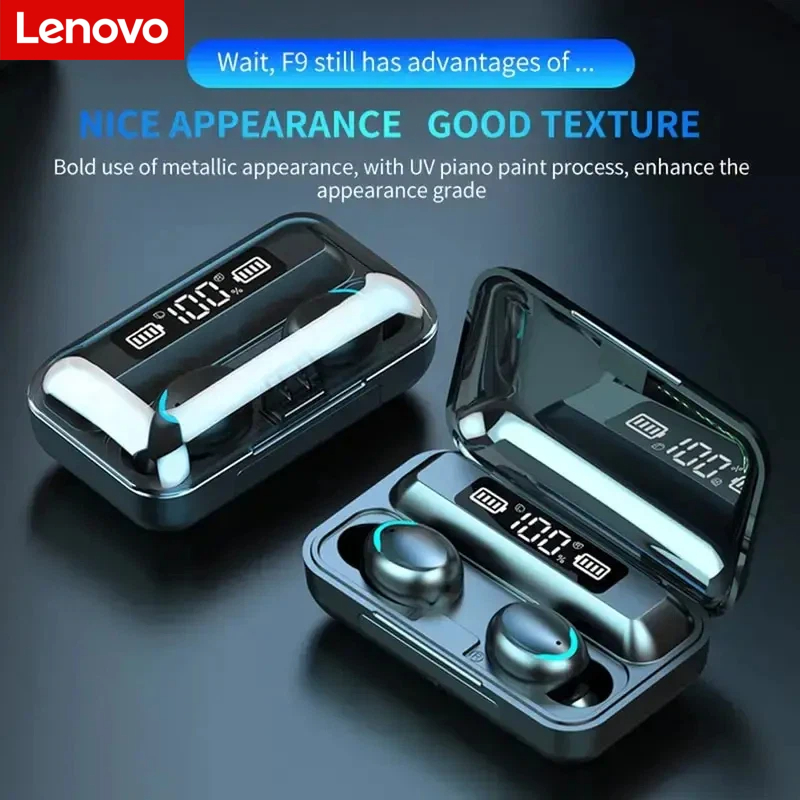 Headphones - Słuchawki bezprzewodowe Bluetooth Lenovo F9 -