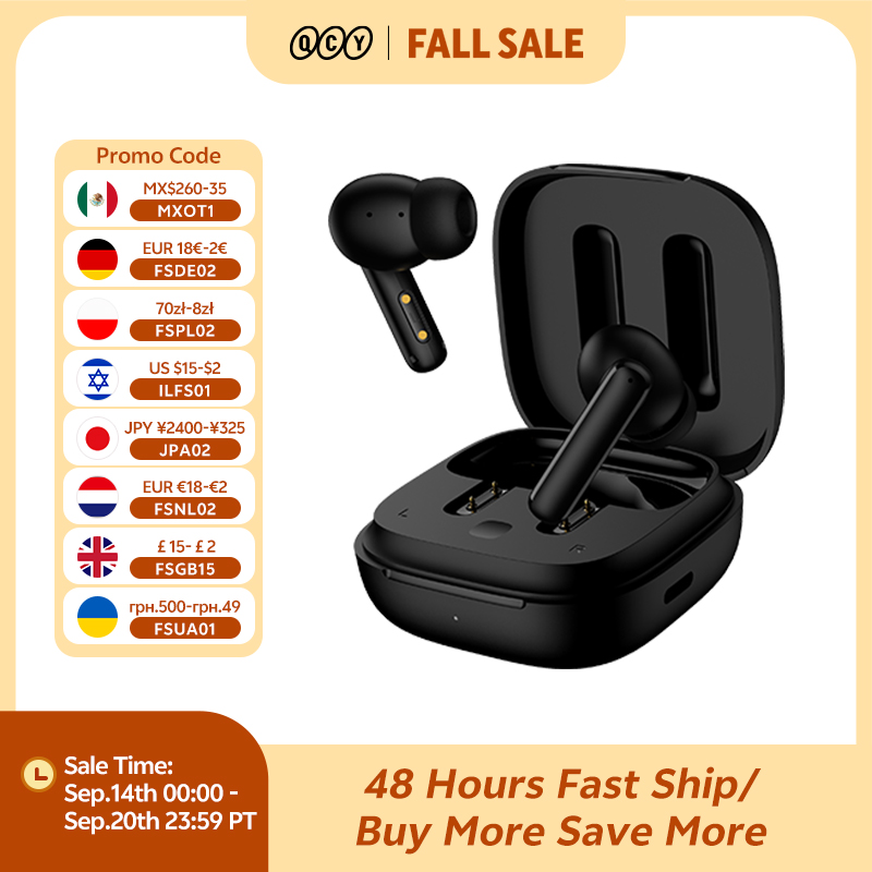 Tws Earbuds Bluetooth 5.3 - QCY T13 ANC bezprzewodowe słuchawki Bluetooth