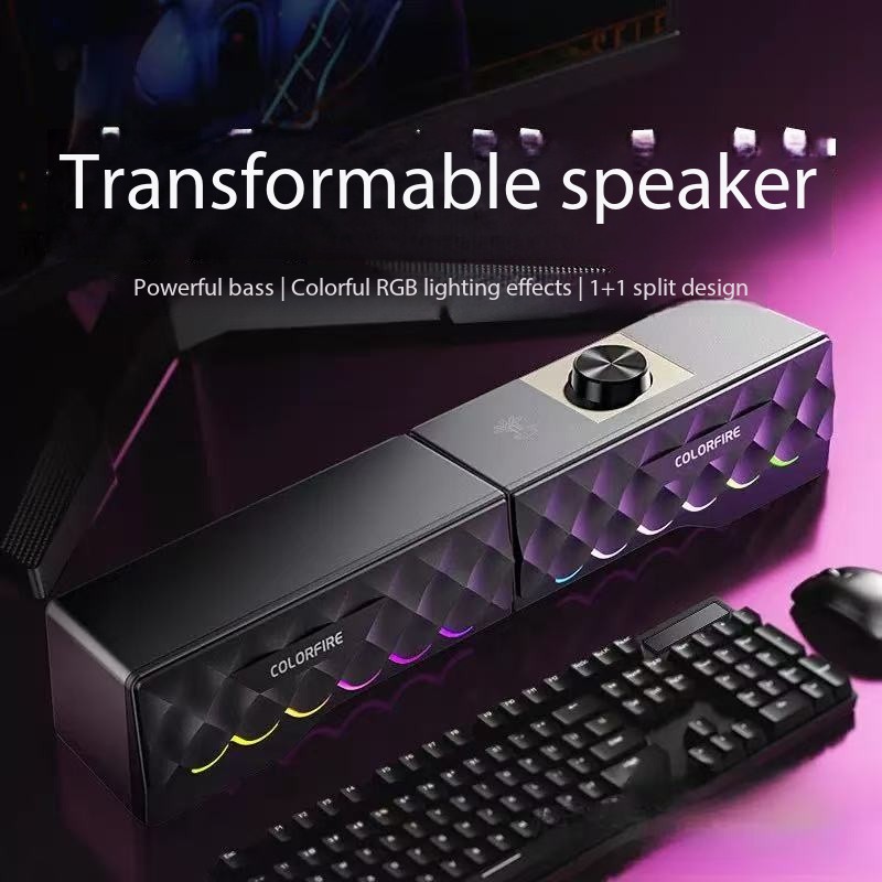 Rgb Computer Soundbar For Pc - Głośnik komputerowy przewodowy o jakości dźwięku