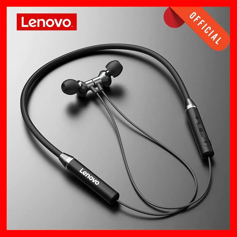Magnetic Neckband Sports Earphones - Słuchawki Bluetooth Lenovo Wodoodporne HIFI Bezstratna