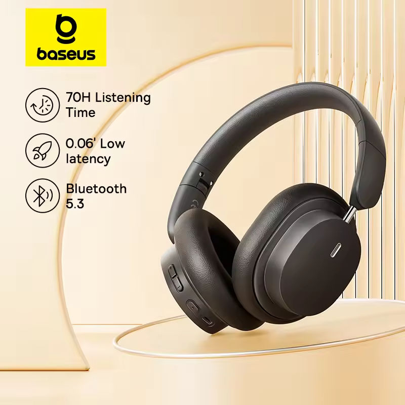 Anc Wireless Over Ear Headphones - Słuchawki bezprzewodowe Baseus Bowie D05 z