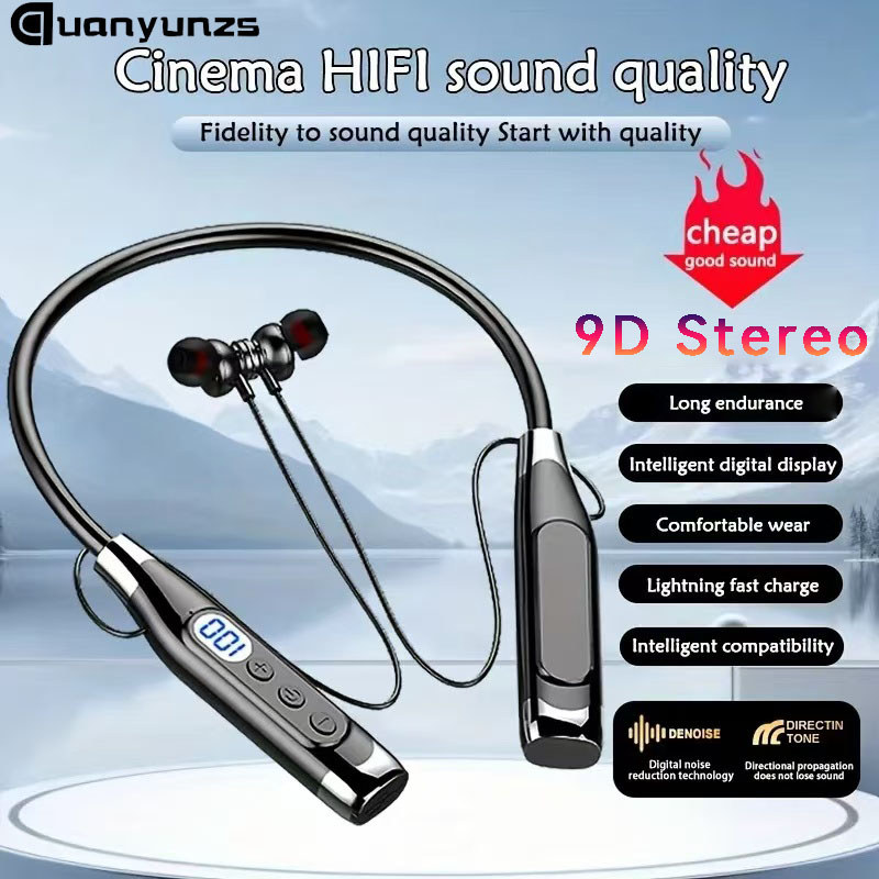 Magnetic Neckband Sports Earphones - Prawdziwe stereofoniczne słuchawki bezprzewodowe Bluetooth z