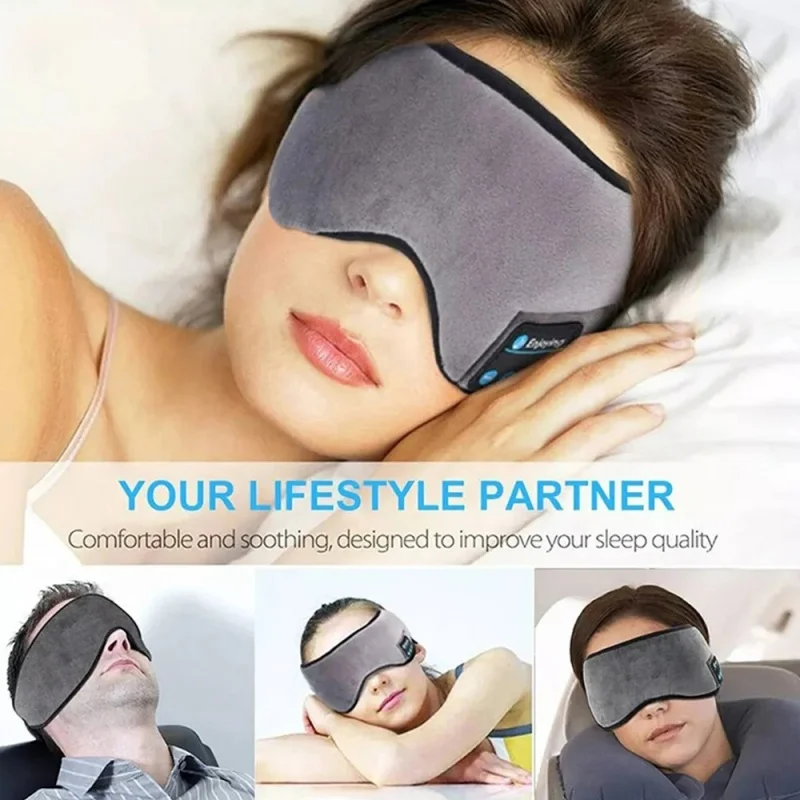 Sleep Mask Headphones Bluetooth - Bezprzewodowa opaska do spania Bluetooth z