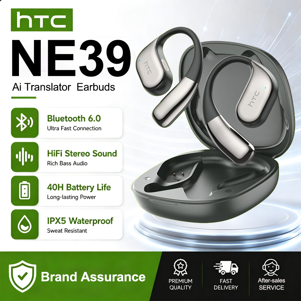 Open Ear Air Conduction Headphones - Słuchawki HTC NE39 AI Translate Bezprzewodowe