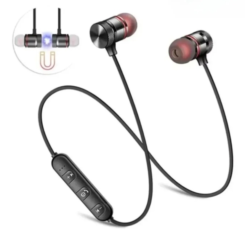 Magnetic Neckband Sports Earphones - Słuchawki Bluetooth z pałąkiem na szyję,