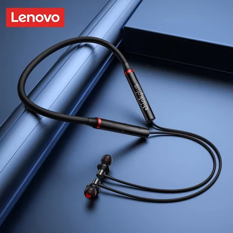 Magnetic Neckband Sports Earphones - 100% Oryginalne słuchawki Bluetooth Lenovo HE05X,
