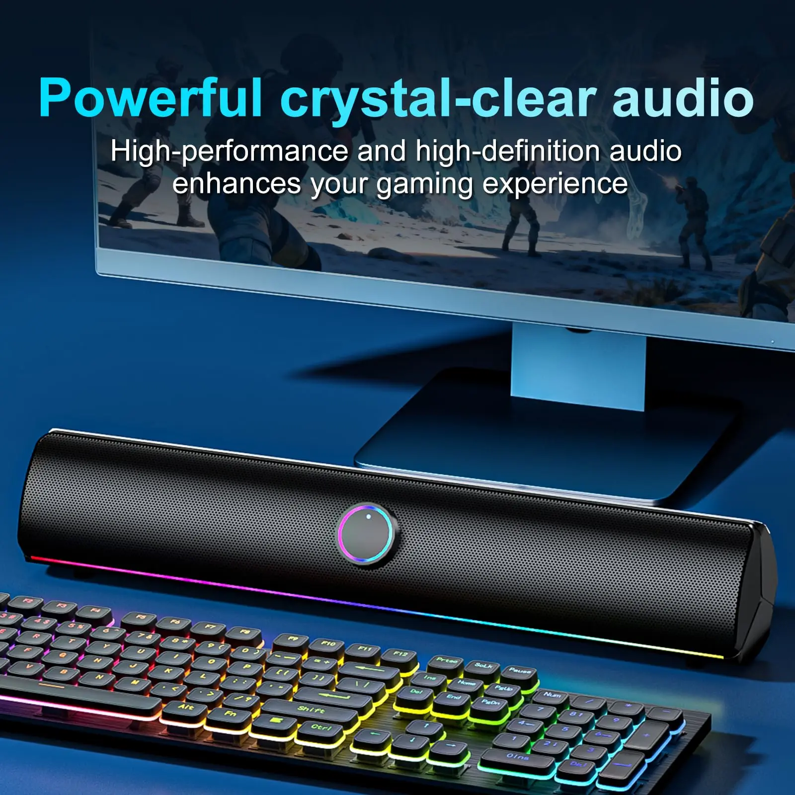 Gamingowy soundbar, głośnik z  – Rgb Computer Soundbar For Pc recenzja i cena