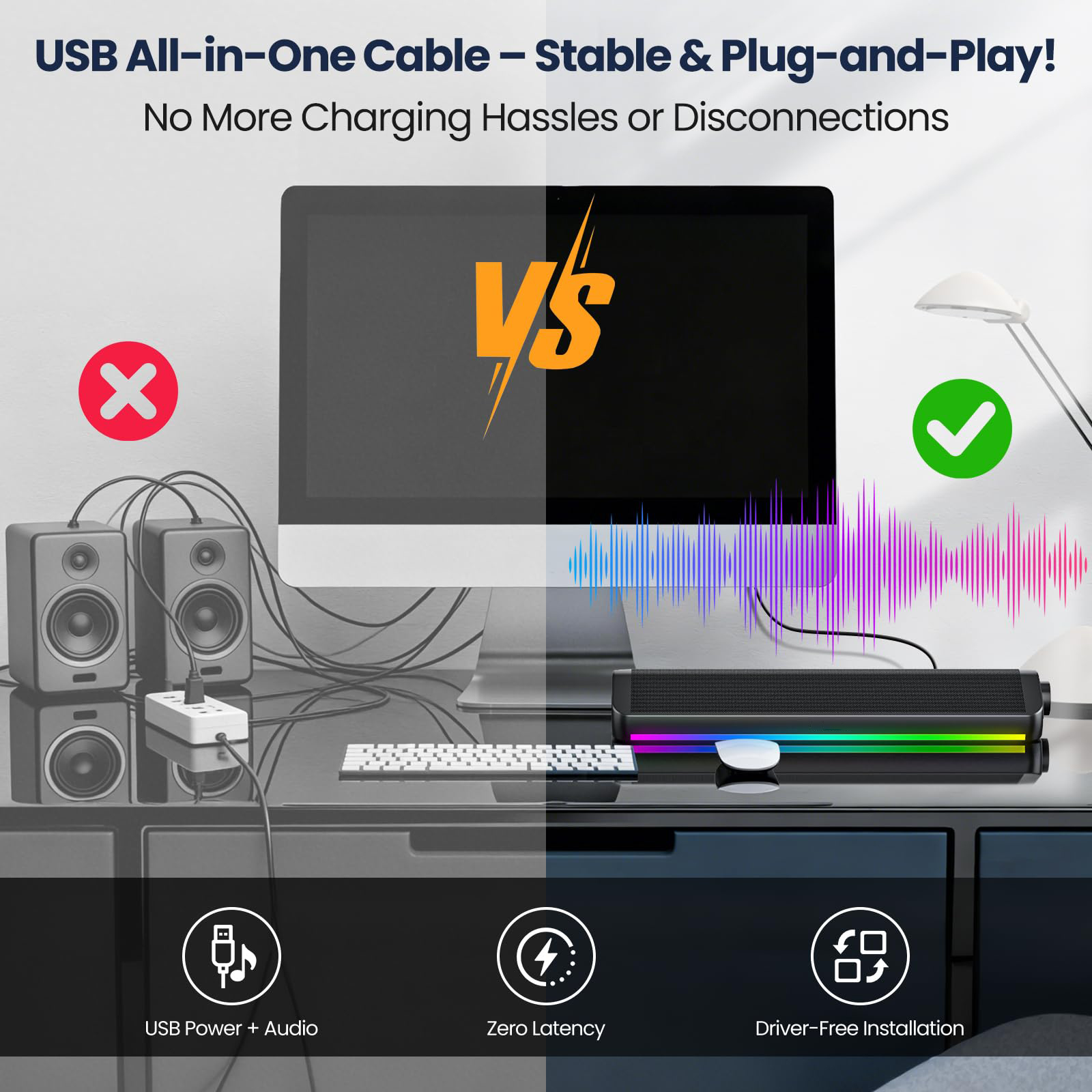 Przewodowy głośnik komputerowy – Rgb Computer Soundbar For Pc recenzja i cena