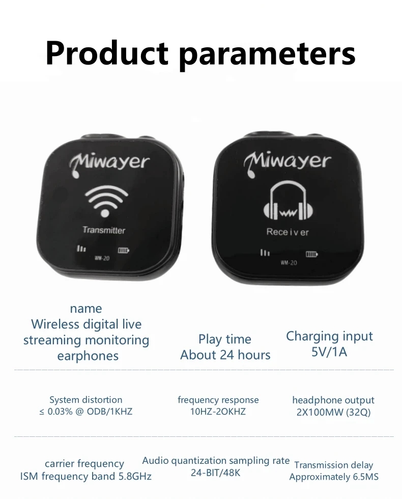Miwayer WM-20 5.8G Bezprzewodo – In Ear Monitors For Singers recenzja i cena
