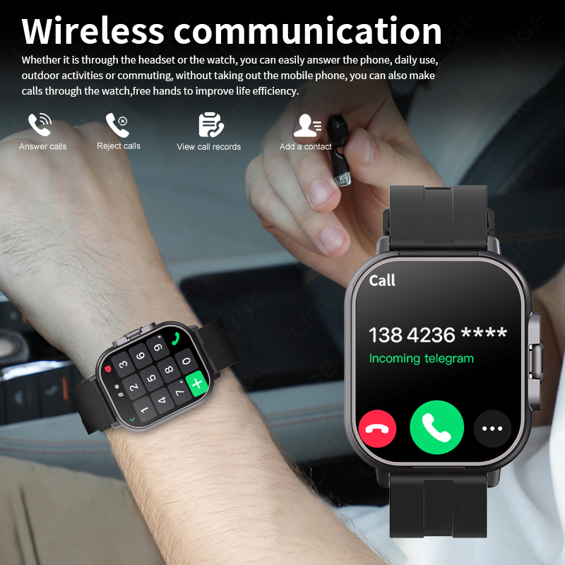 LIGE Nowy Smartwatch 2 w 1 TWS – Tws Earbuds Bluetooth 5.3 recenzja i cena
