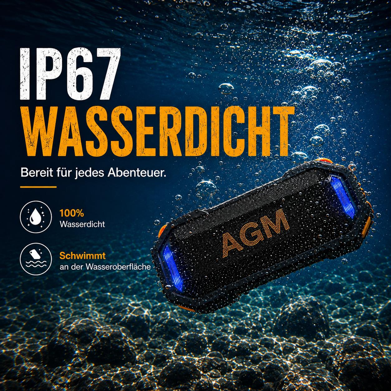 AGM MAG ROCK Zewnętrzny Głośni – Portable Bluetooth Speaker Waterproof Ipx7 recenzja i cena