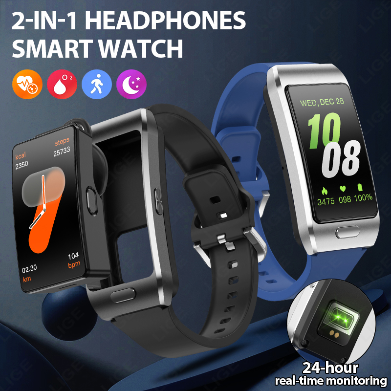 LIGE Nowy Smartwatch z Słuchaw – Tws Earbuds Bluetooth 5.3 recenzja i cena