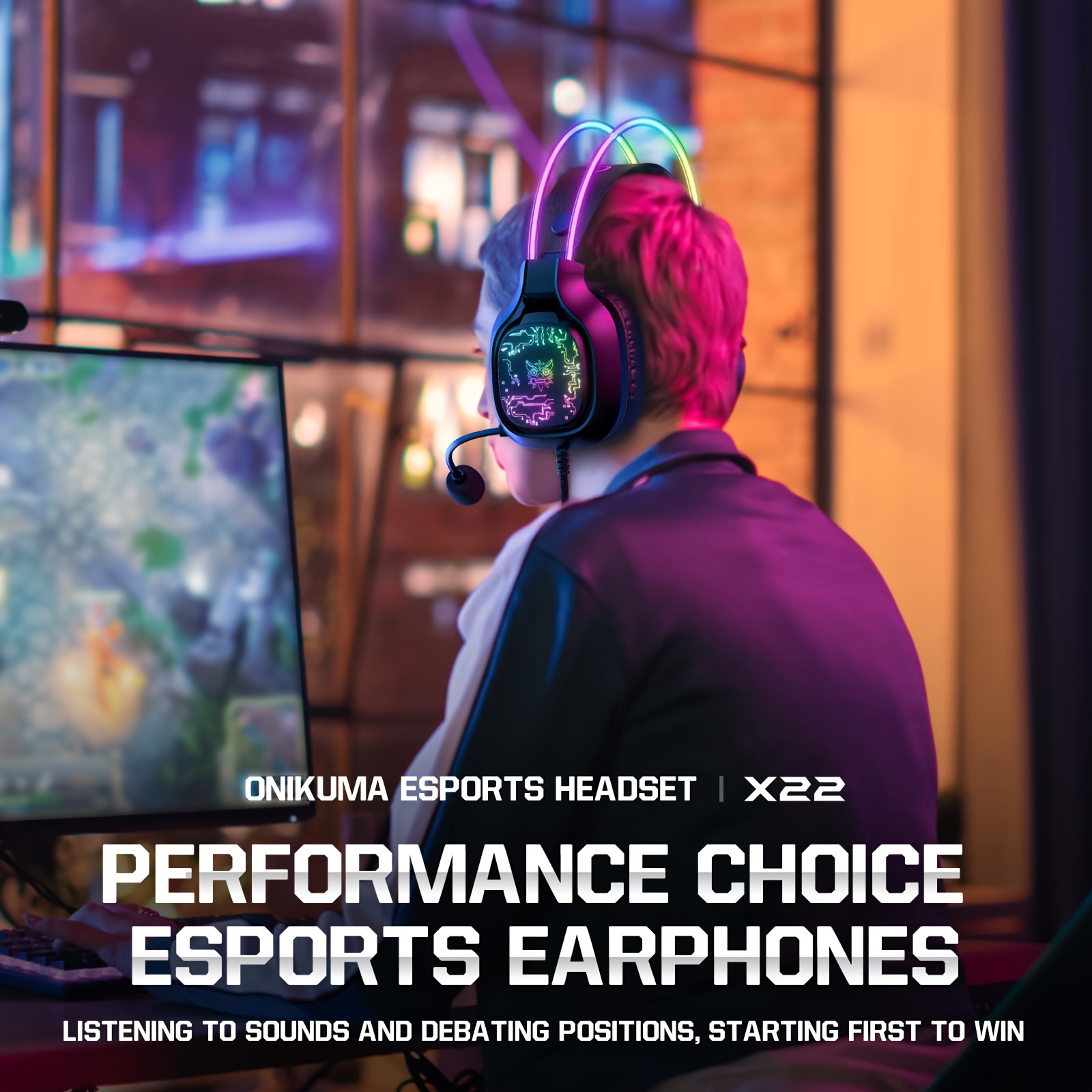 ONIKUMA X22 Gaming Headset RGB – Gaming Headset With Mic Rgb recenzja i cena